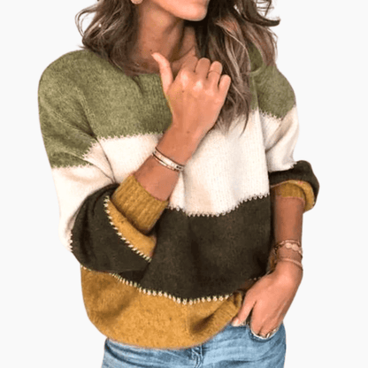 MAY - Trendy Gestreept Herfst Sweater voor Dames