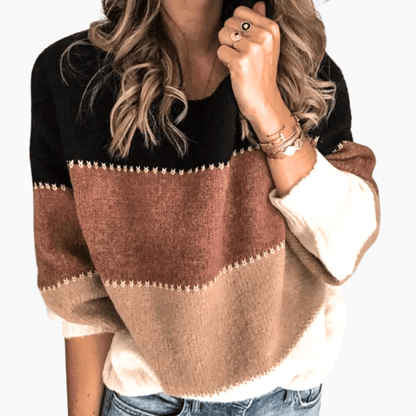 MAY - Trendy Gestreept Herfst Sweater voor Dames
