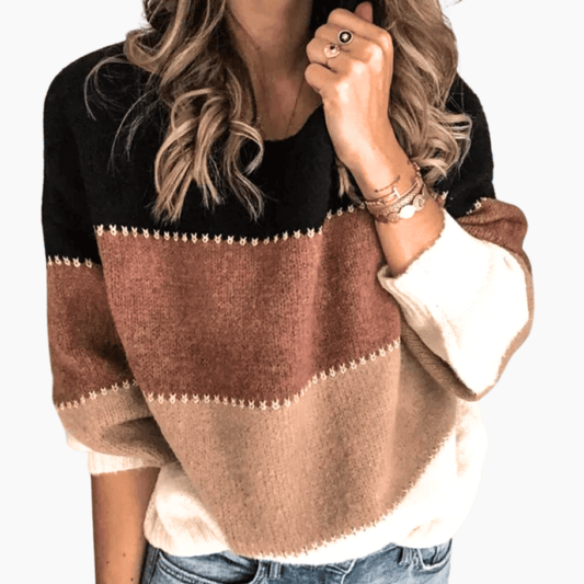 MAY - Trendy Gestreept Herfst Sweater voor Dames