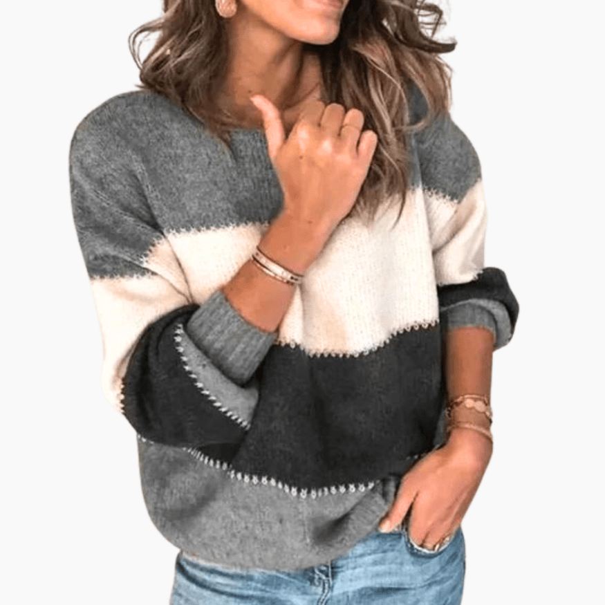 MAY - Trendy Gestreept Herfst Sweater voor Dames
