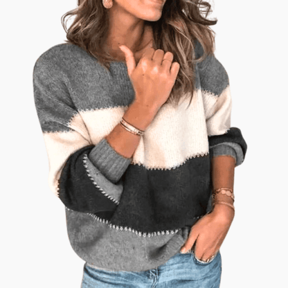 MAY - Trendy Gestreept Herfst Sweater voor Dames