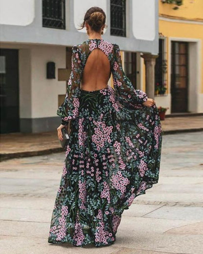 Crysta | Stijlvolle Vintage Jurk met Bloemenprint
