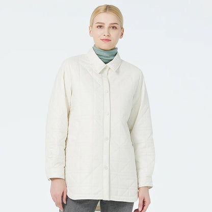 Casey | Gewatteerd Katoenen Shacket voor Dames - Lente Herfst