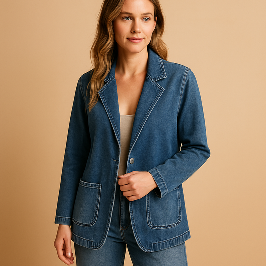 Alysson | Denim blazer met getailleerde pasvorm voor dames