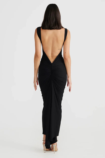 Jazzy | Backless Lange Geplooide Schedejurk