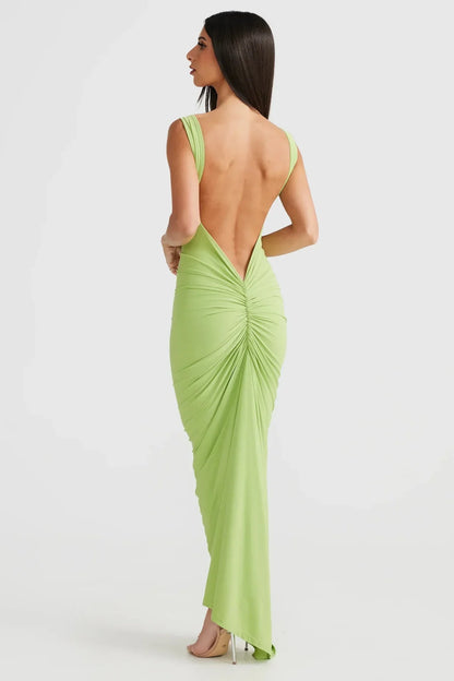 Jazzy | Backless Lange Geplooide Schedejurk