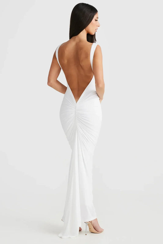 Jazzy | Backless Lange Geplooide Schedejurk