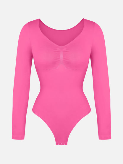 Tammy | Naadloze Bodysuit Lange Mouw Beige