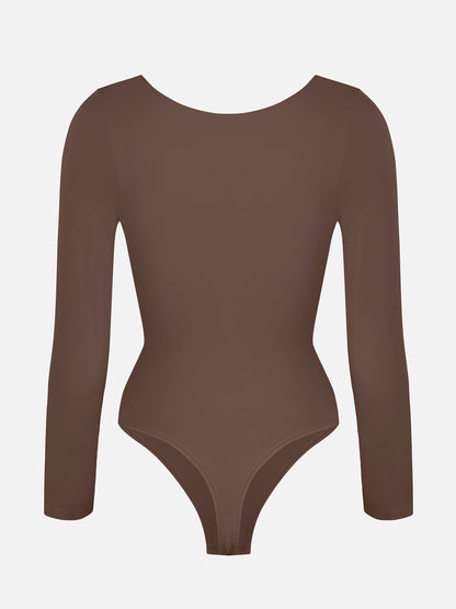 Tammy | Naadloze Bodysuit Lange Mouw Beige