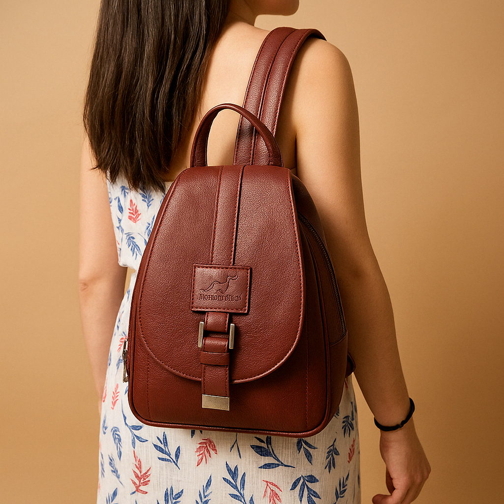 Zayla | Elegante PU-leren rugzak met minimalistisch design voor dames