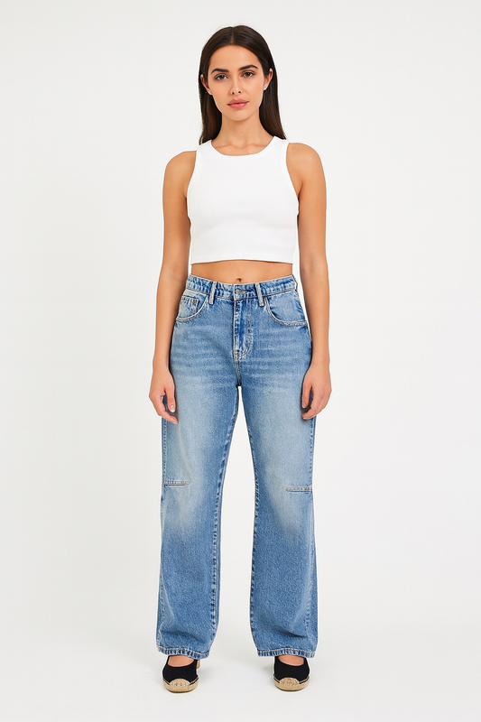 Esra – Wide-Leg Comfort Dames Jeans