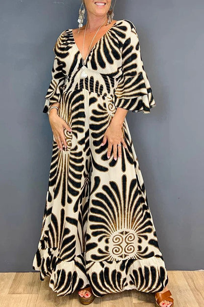Gabriella – Vintage Jumpsuit met Bloemenprint en Ruches
