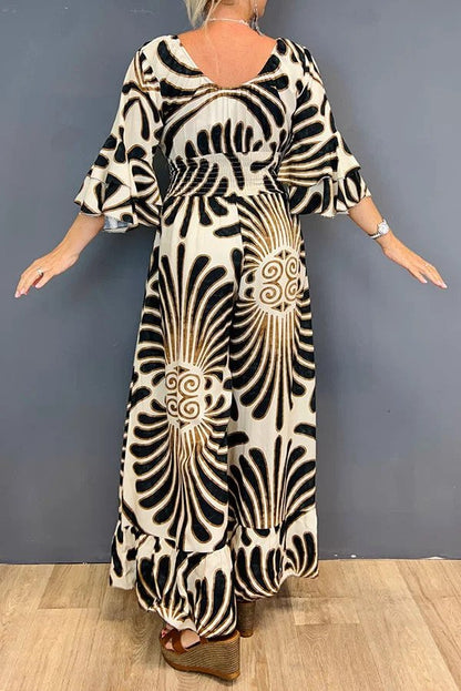 Gabriella – Vintage Jumpsuit met Bloemenprint en Ruches