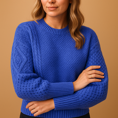 Annika - Gebreide damestrui met ronde hals