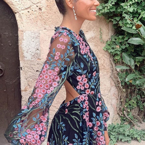 Crysta | Stijlvolle Vintage Jurk met Bloemenprint
