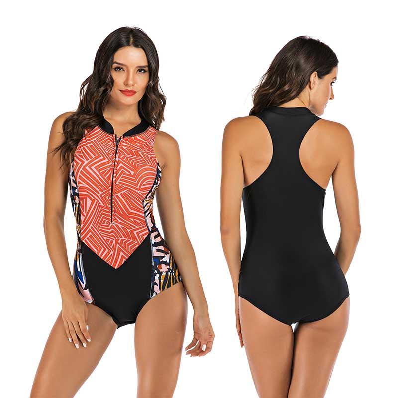 Faro - Comfortabel Sportbadpak met Kleurrijke Print voor Dames