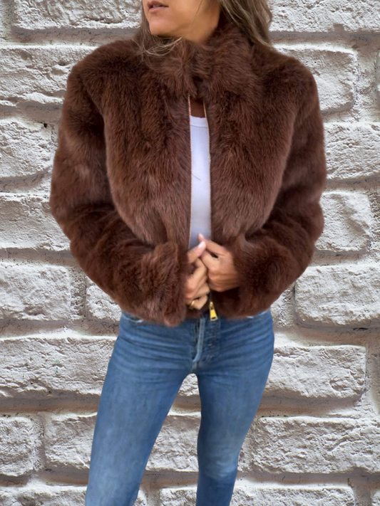 RIANNE | Luxe damesjas van nep-mink bont met elegante pasvorm