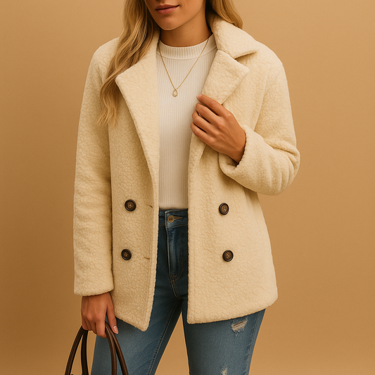 Keyla | Korte winterjas met knoopsluiting voor dames