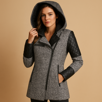 Iliana | Lange winterjas met capuchon voor dames
