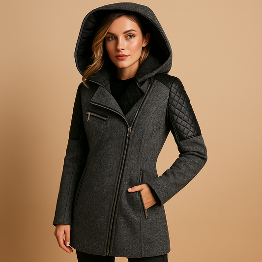 Iliana | Lange winterjas met capuchon voor dames
