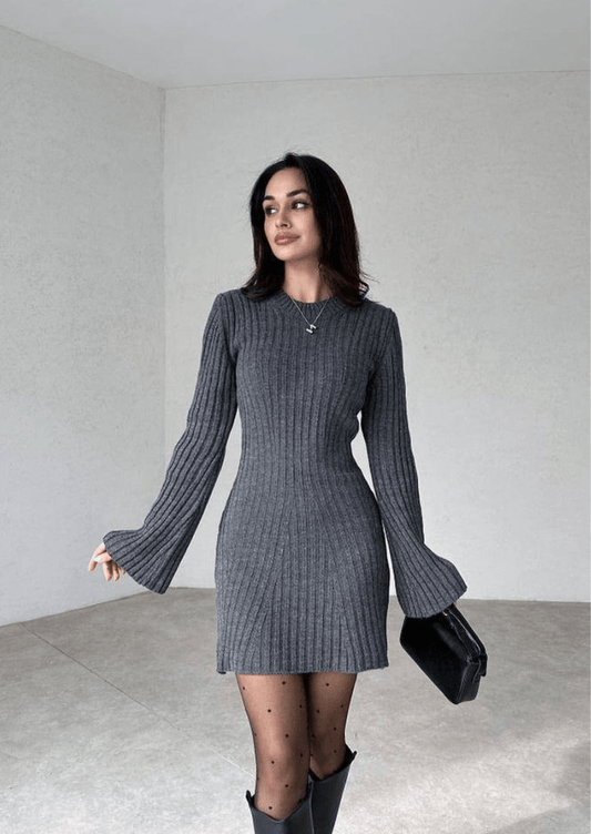 Dakota | Comfortabele En Stijlvolle Gebreide Dames Jurk | Warme Textuur