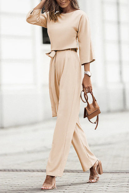 Lilly – Elegante Abrikozenkleurige Jumpsuit voor Dames