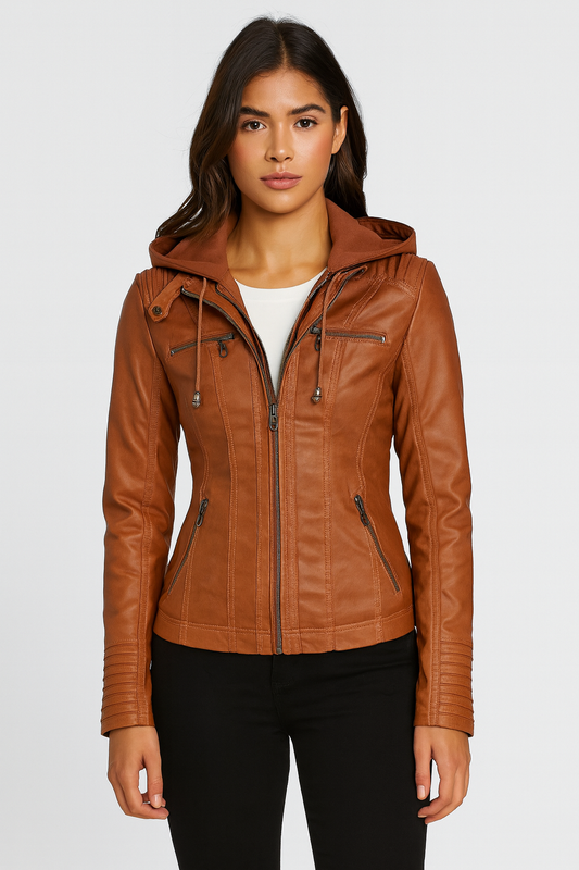 LYNN - Stoere Leren Herfstjas voor dames