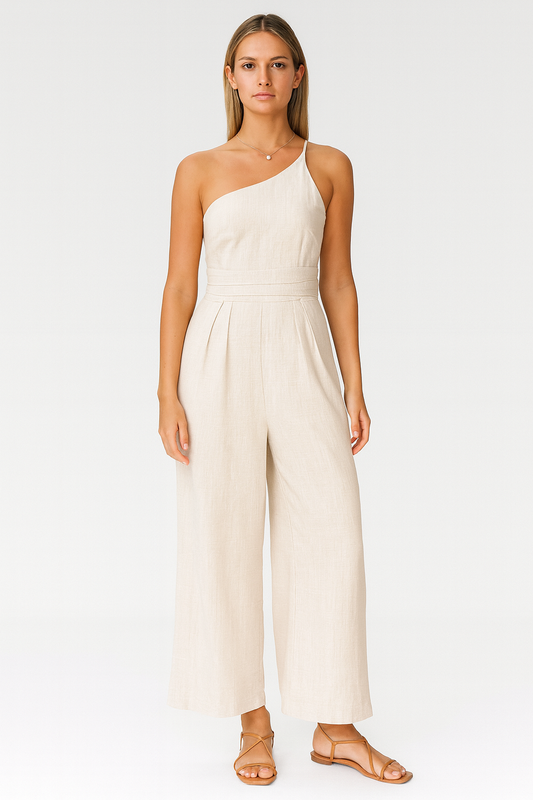 Morena - Stijlvolle Zomerse jumpsuit met één schouder voor dames