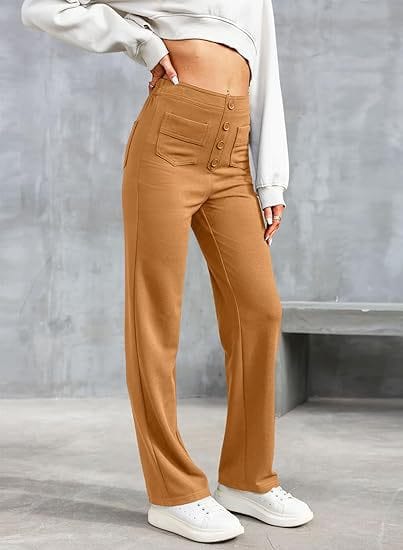 Sue – High-Waisted Elastische Casual Broek
