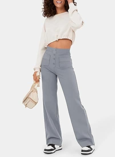 Sue – High-Waisted Elastische Casual Broek