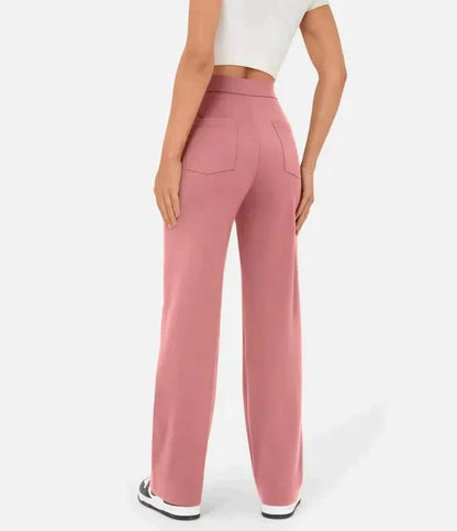 Sue – High-Waisted Elastische Casual Broek