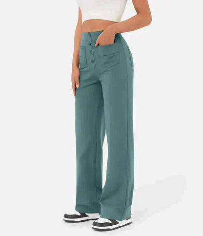 Sue – High-Waisted Elastische Casual Broek