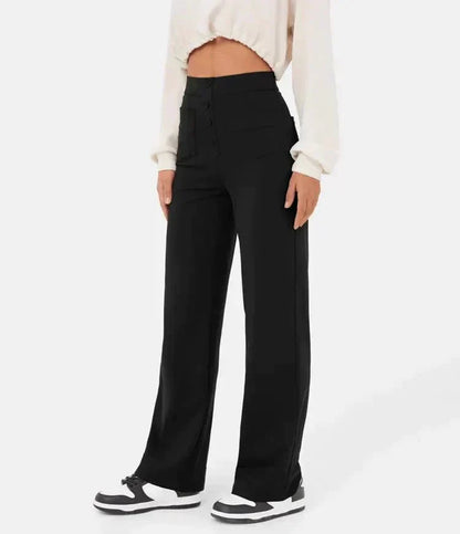 Sue – High-Waisted Elastische Casual Broek