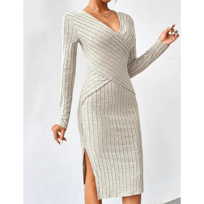 Kailani - Dames Jurk - Elegante Herfstjurk - Warm & Comfy - Perfect voor Herfstmode