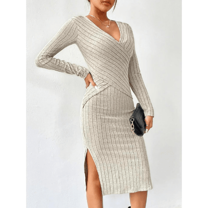 Kailani - Dames Jurk - Elegante Herfstjurk - Warm & Comfy - Perfect voor Herfstmode