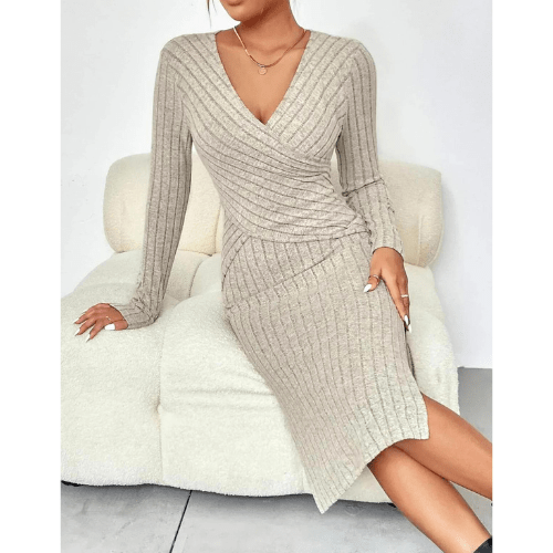 Kailani - Dames Jurk - Elegante Herfstjurk - Warm & Comfy - Perfect voor Herfstmode