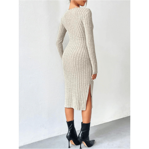 Kailani - Dames Jurk - Elegante Herfstjurk - Warm & Comfy - Perfect voor Herfstmode