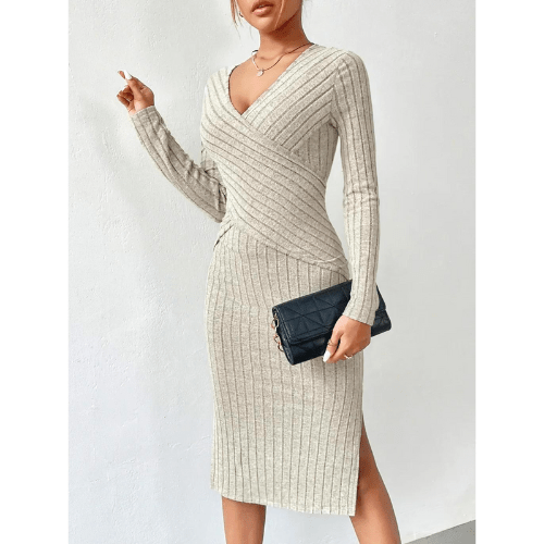 Kailani - Dames Jurk - Elegante Herfstjurk - Warm & Comfy - Perfect voor Herfstmode