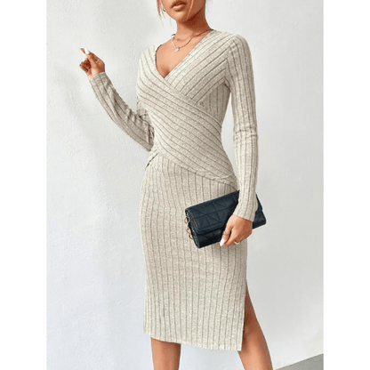 Kailani - Dames Jurk - Elegante Herfstjurk - Warm & Comfy - Perfect voor Herfstmode
