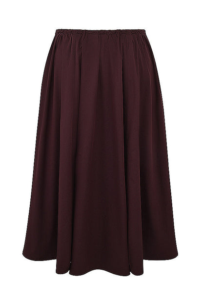 Mexx | Diepbruine Ruches-Set met Top en Midi-Rok