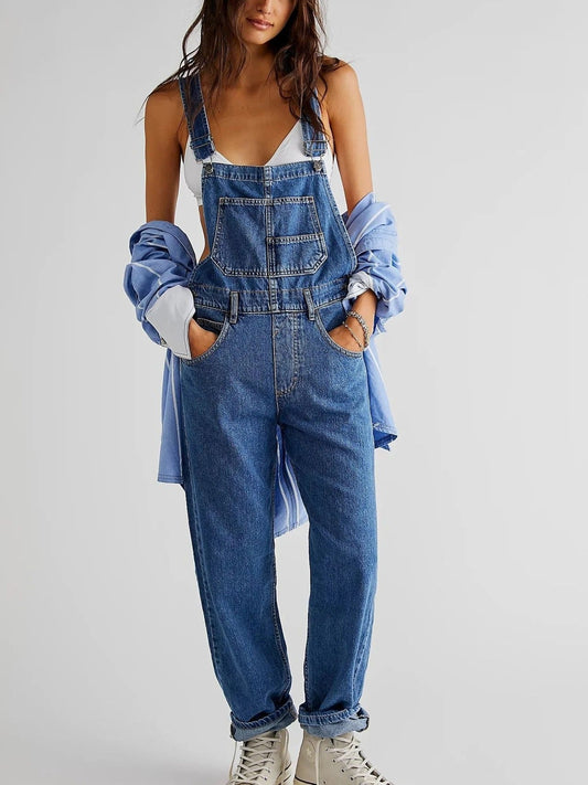 Kathy - Stoere Denim Tuinbroek voor dames