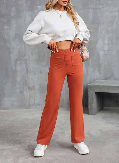 Marcia | Hoge Taille Wijde Broek voor Casual Comfort