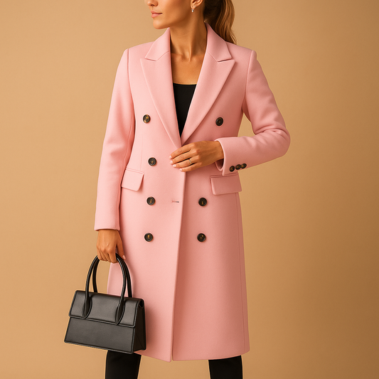 Rinoa - Stijlvolle lange winterjas voor dames