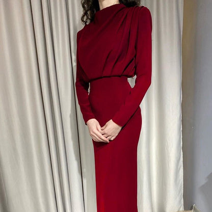 Milde - Elegante Draped Midi Jurk