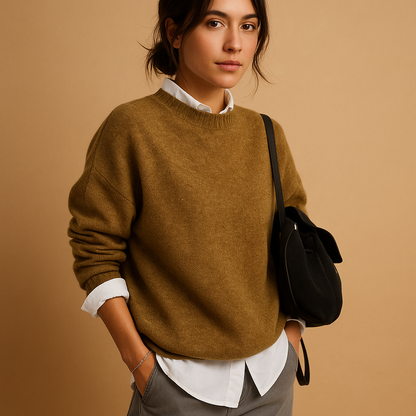 Diede | Wollen damestrui met elegante pasvorm en minimalistische afwerking