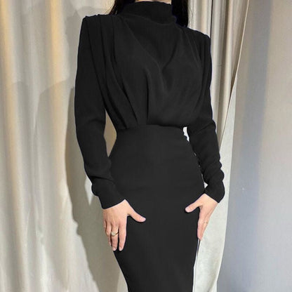 Milde - Elegante Draped Midi Jurk
